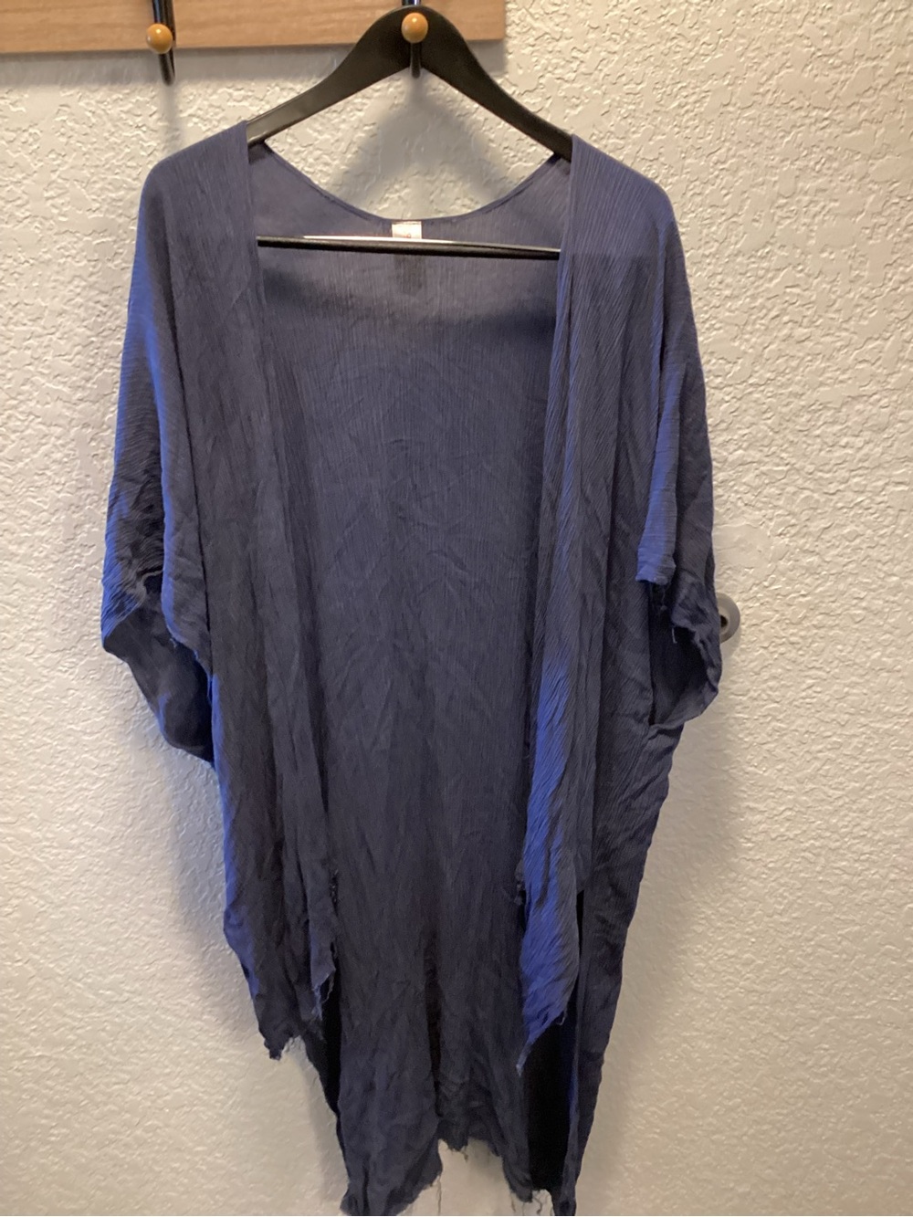 J.O.A. Navy Open-Front Lightweight Drapey Cardigan